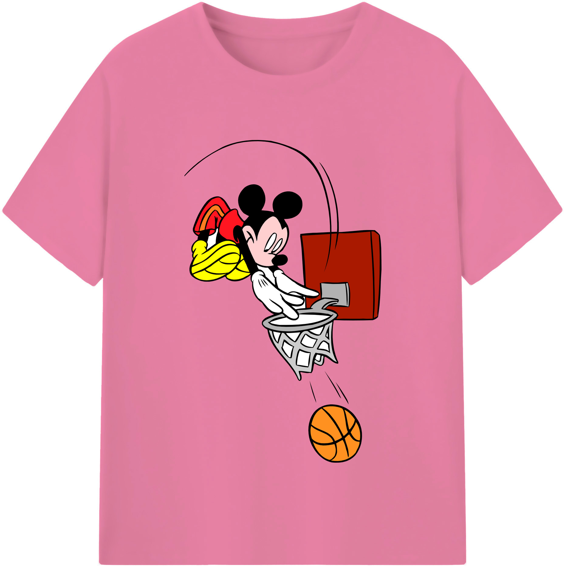 （画像用） ミッキーマウス Mickey Mouse 綿100％半袖Tシャツ（フロントプリント）